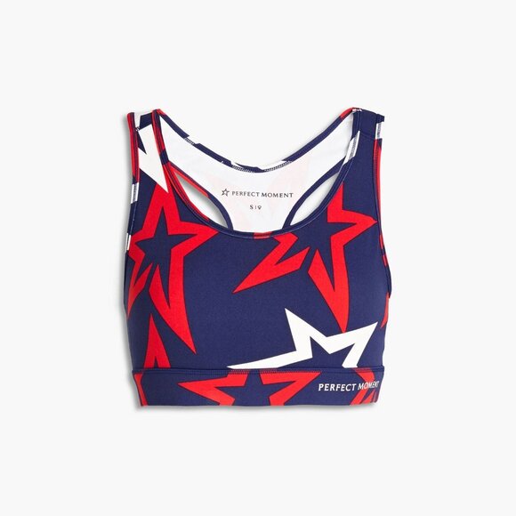 Perfect Moment Starlight Printed Stretch Sports Bra S - Picture 1 of 5